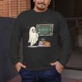 67 Teacher Halloween Ghost Six Seven Meme Math Joke Men's Long Sleeve T-Shirt, funny design