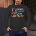 7th Grade Crew The Real Celebrities Of The Hallway Teacher Men's Long Sleeve T-Shirt, funny design