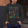 ABC Sign Language Chart Teacher Hand Letter Alphabet ASL Men's Long Sleeve T-Shirt, funny design