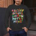 ABCs Learning Kindergarten Teacher Christmas Lights Alphabet For Men Women Kids Men's Long Sleeve T-Shirt, funny design