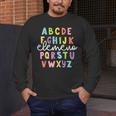 Alphabet ABC Elemeno Teacher Student Back To School Men's Long Sleeve T-Shirt, funny design Alphabet ABC Elemeno Teacher Student Back To School Men's Long Sleeve T-Shirt, funny design