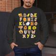 Alphabet Turkey Thanksgiving Costume Preschool Teacher Men Women Men's Long Sleeve T-Shirt, funny design