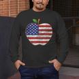 American Flag Teachers Students Apple 4th Of July Vintage Men's Long Sleeve T-Shirt, funny design American Flag Teachers Students Apple 4th Of July Vintage Men's Long Sleeve T-Shirt, funny design