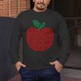 Apple Dot Pattern Art Teacher Appreciation Men Women Humor Men's Long Sleeve T-Shirt, funny design Apple Dot Pattern Art Teacher Appreciation Men Women Humor Men's Long Sleeve T-Shirt, funny design