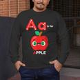 A Is For Apple Pre-K Kindergarten Teacher Student Men's Long Sleeve T-Shirt, funny design A Is For Apple Pre-K Kindergarten Teacher Student Men's Long Sleeve T-Shirt, funny design