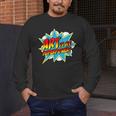 Art Is My Superpower Comic Artist Art Teacher Superhero Men's Long Sleeve T-Shirt, funny design