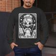 Artist Tarot Card Skeleton Painter Art Teacher Witchy Men's Long Sleeve T-Shirt, funny design