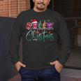 ASL Christmas Buffalo Plaid Teacher American Sign Language Men's Long Sleeve T-Shirt, funny design ASL Christmas Buffalo Plaid Teacher American Sign Language Men's Long Sleeve T-Shirt, funny design