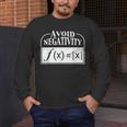 Avoid Negativity Math Teacher Men's Long Sleeve T-Shirt, funny design