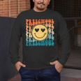 Back To School Groovy Smile Preschool Teachers Students Kids Men's Long Sleeve T-Shirt, funny design Back To School Groovy Smile Preschool Teachers Students Kids Men's Long Sleeve T-Shirt, funny design