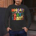 Back To School Hooray It's Art Day Art Teacher Artist Men's Long Sleeve T-Shirt, funny design Back To School Hooray It's Art Day Art Teacher Artist Men's Long Sleeve T-Shirt, funny design