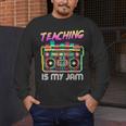 Back To School Retro Teaching Is My Jam 80s Teacher Boombox Men's Long Sleeve T-Shirt, funny design Back To School Retro Teaching Is My Jam 80s Teacher Boombox Men's Long Sleeve T-Shirt, funny design