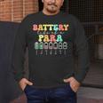 Battery Life Of A Para SPED Parapro Teacher Squad Men's Long Sleeve T-Shirt, funny design Battery Life Of A Para SPED Parapro Teacher Squad Men's Long Sleeve T-Shirt, funny design
