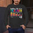 Battery Life Of a Teacher Shirt Thanksgiving Teacher Men's Long Sleeve T-Shirt, funny design Battery Life Of a Teacher Shirt Thanksgiving Teacher Men's Long Sleeve T-Shirt, funny design