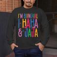 I Am Bilingual I Haha And Jaja Latina Latino Spanish Teacher Men's Long Sleeve T-Shirt, funny design I Am Bilingual I Haha And Jaja Latina Latino Spanish Teacher Men's Long Sleeve T-Shirt, funny design