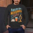 Biology Teacher Science Fueled By Mitochondria Coffee Men's Long Sleeve T-Shirt, funny design Biology Teacher Science Fueled By Mitochondria Coffee Men's Long Sleeve T-Shirt, funny design