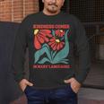 Boho Flower ESL Teacher Kindness Comes In Many Languages Men's Long Sleeve T-Shirt, funny design Boho Flower ESL Teacher Kindness Comes In Many Languages Men's Long Sleeve T-Shirt, funny design