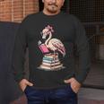 Book Lover Cute Flamingo Reading Teacher Librarian Women Men's Long Sleeve T-Shirt, funny design Book Lover Cute Flamingo Reading Teacher Librarian Women Men's Long Sleeve T-Shirt, funny design