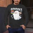 Books Halloween Librarian Teacher Reader Reading Book Lover Men's Long Sleeve T-Shirt, funny design