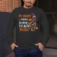 My Broom Broke So Now I Teach Music Teacher Halloween Men's Long Sleeve T-Shirt, funny design