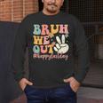 Bruh We Out Teacher Retro Last Day Of School Boys Girls Kids Men's Long Sleeve T-Shirt, funny design Bruh We Out Teacher Retro Last Day Of School Boys Girls Kids Men's Long Sleeve T-Shirt, funny design