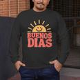 Buenos Dias Spanish Teacher Appreciation Back To School Men's Long Sleeve T-Shirt, funny design