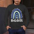 Bulldogs School Mascot Rainbow Teacher Lover Men's Long Sleeve T-Shirt, funny design Bulldogs School Mascot Rainbow Teacher Lover Men's Long Sleeve T-Shirt, funny design