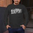 Bulldogs School Spirit Bulldog Pride Checkered Teacher Men's Long Sleeve T-Shirt, funny design Bulldogs School Spirit Bulldog Pride Checkered Teacher Men's Long Sleeve T-Shirt, funny design