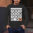Calculator Easy Halloween Costume For Math Teacher Men's Long Sleeve T-Shirt, funny design