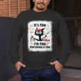 Cat It's Fine I'm Fine Everything Is Fine Teacher Life Men's Long Sleeve T-Shirt, funny design Cat It's Fine I'm Fine Everything Is Fine Teacher Life Men's Long Sleeve T-Shirt, funny design