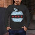 Chicago Flag Teacher School Cute Men's Long Sleeve T-Shirt, funny design Chicago Flag Teacher School Cute Men's Long Sleeve T-Shirt, funny design