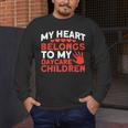 Childcare My Heart Belongs To Children Daycare Teacher Men Women Men's Long Sleeve T-Shirt, funny design
