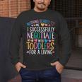 Childcare Teacher Negotiate With Toddlers Daycare Provider Men's Long Sleeve T-Shirt, funny design