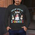 Chillin With My Sped Snowmies Teacher Student Christmas Men's Long Sleeve T-Shirt, funny design Chillin With My Sped Snowmies Teacher Student Christmas Men's Long Sleeve T-Shirt, funny design