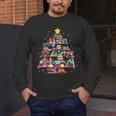 Christmas Library Tree Love Reading Books Nerd Teacher Men's Long Sleeve T-Shirt, funny design Christmas Library Tree Love Reading Books Nerd Teacher Men's Long Sleeve T-Shirt, funny design
