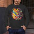 Colorful Brain Art Teacher Artist Painter Student Men's Long Sleeve T-Shirt, funny design