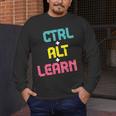 Computer Teacher Back To School Kids Ctrl Alt Learn Men's Long Sleeve T-Shirt, funny design