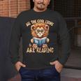 All The Cool Lions Are Reading Lion Teacher Men Women Kids Men's Long Sleeve T-Shirt, funny design
