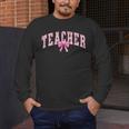 Coquette Bow Back To School First Day Teacher Men's Long Sleeve T-Shirt, funny design