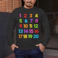 Counting 1-10 Learn To Count Number School Kids Teacher Men's Long Sleeve T-Shirt, funny design