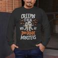 Creepin It Real With My 3rd Grade Monsters Halloween Teacher Men's Long Sleeve T-Shirt, funny design Creepin It Real With My 3rd Grade Monsters Halloween Teacher Men's Long Sleeve T-Shirt, funny design