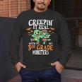 Creepin It Real Monster School 3rd Grade Teacher Halloween Men's Long Sleeve T-Shirt, funny design Creepin It Real Monster School 3rd Grade Teacher Halloween Men's Long Sleeve T-Shirt, funny design