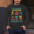 CTE Teacher CTE Crew When Will I Use This In Real Life Men's Long Sleeve T-Shirt, funny design