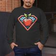 Cute Distressed Super Teacher Superhero Apple Men's Long Sleeve T-Shirt, funny design Cute Distressed Super Teacher Superhero Apple Men's Long Sleeve T-Shirt, funny design