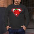 Cute Distressed Super Teacher Superhero Apple Shirt Men's Long Sleeve T-Shirt, funny design Cute Distressed Super Teacher Superhero Apple Shirt Men's Long Sleeve T-Shirt, funny design