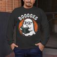 Cute Ghost Book Reading Books Lover Retro Halloween Teacher Men's Long Sleeve T-Shirt, funny design Cute Ghost Book Reading Books Lover Retro Halloween Teacher Men's Long Sleeve T-Shirt, funny design