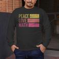 Cute Math Teacher Peace Love Math Men's Long Sleeve T-Shirt, funny design Cute Math Teacher Peace Love Math Men's Long Sleeve T-Shirt, funny design