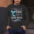Cute Mermaid Librarian Teacher Dive Into A Good Book Reading Men's Long Sleeve T-Shirt, funny design Cute Mermaid Librarian Teacher Dive Into A Good Book Reading Men's Long Sleeve T-Shirt, funny design