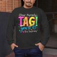Dear Parents Tag You'Re It Love Teachers Last Day Of School Men's Long Sleeve T-Shirt, funny design Dear Parents Tag You'Re It Love Teachers Last Day Of School Men's Long Sleeve T-Shirt, funny design
