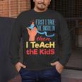 Diabetic Teacher Diabetes Awareness Insulin Blue Ribbon Men's Long Sleeve T-Shirt, funny design